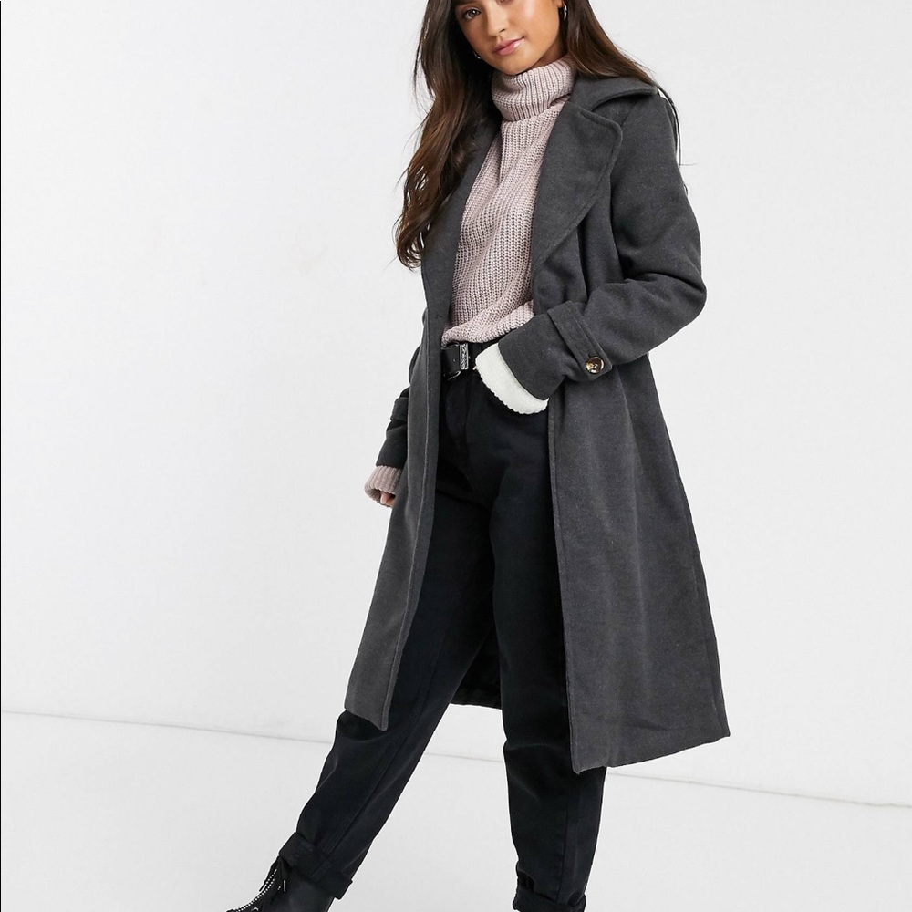NWT Single Button Coat with Wide Lapels